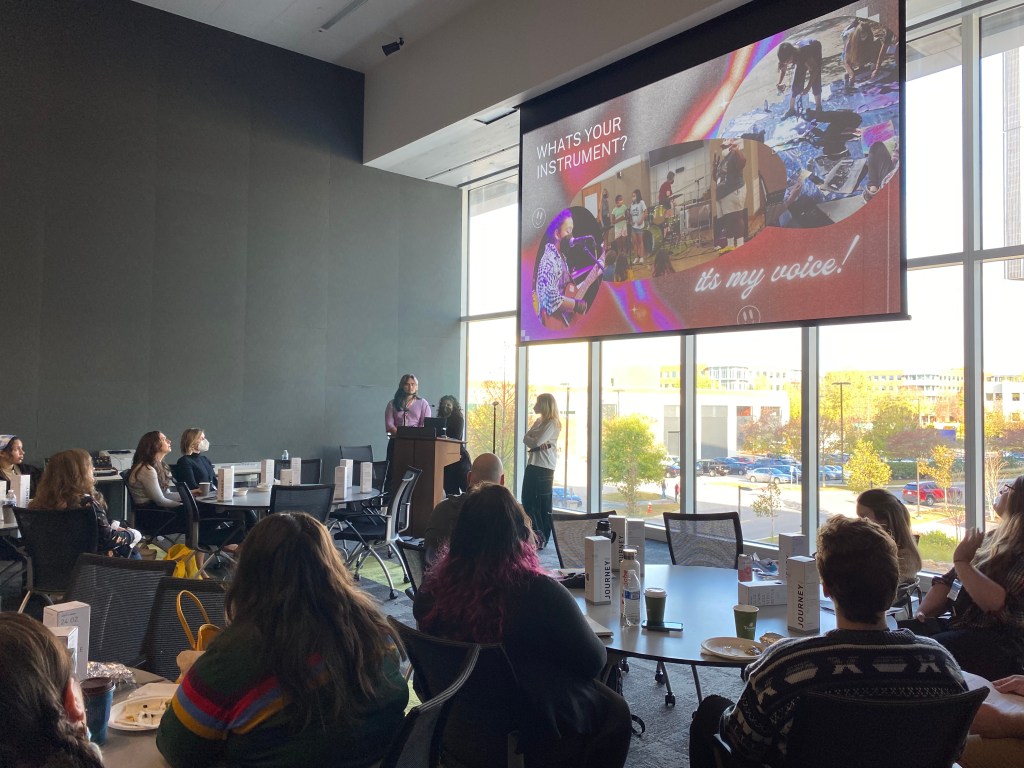 Image of someone giving a presentation